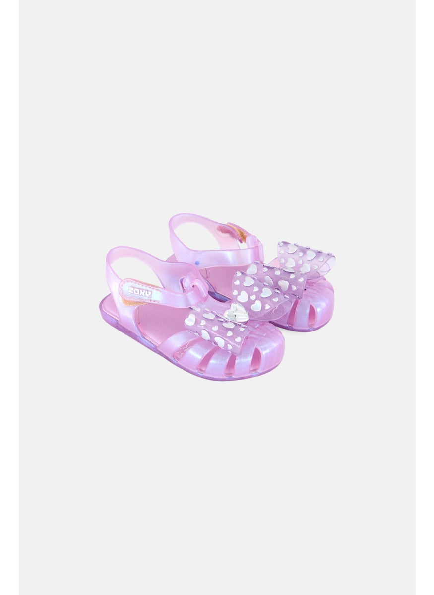 Toddlers Girl Preciosa Jelly Velcro Sandals, Purple