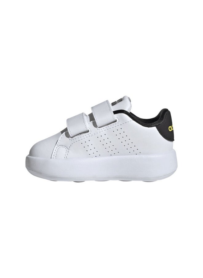 adidas ADVANTAGE SMILEY CF I White Tennis SHOES for Unisex Kids - 3K