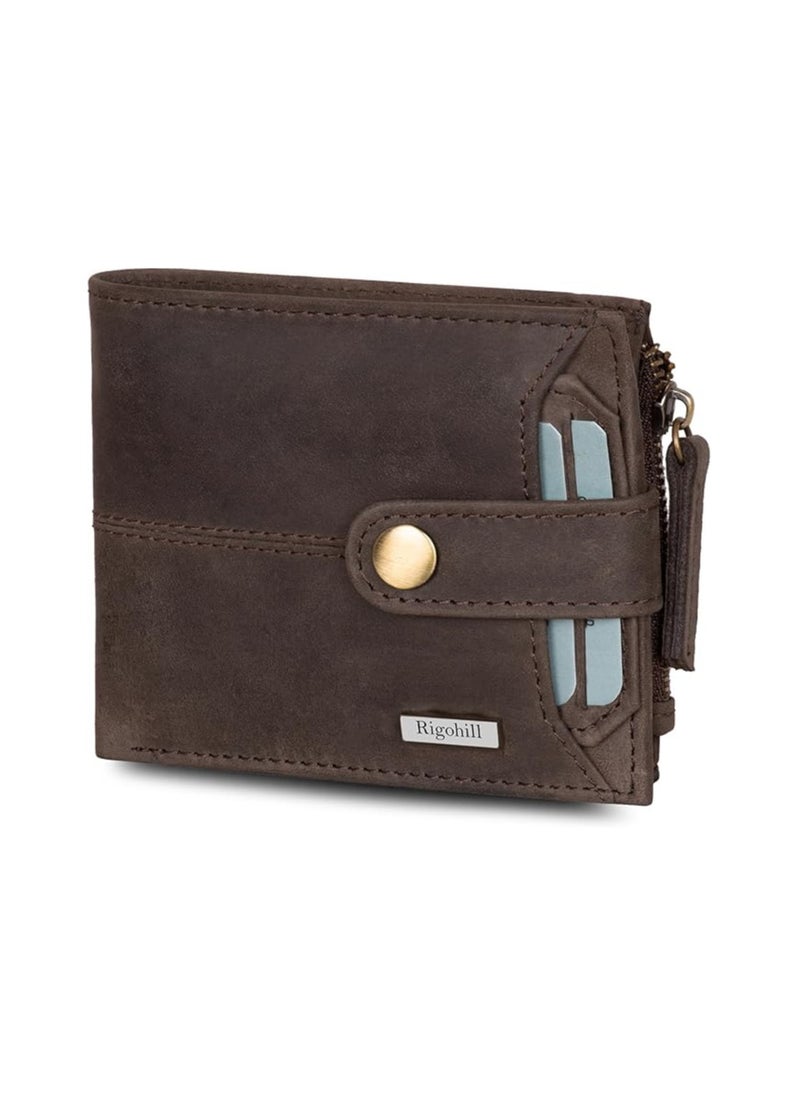 HORNBULL Billy Olive/Mud Mens Leather Wallet | Premium Qaulity Leather Wallet for Mens | Mens Wallet