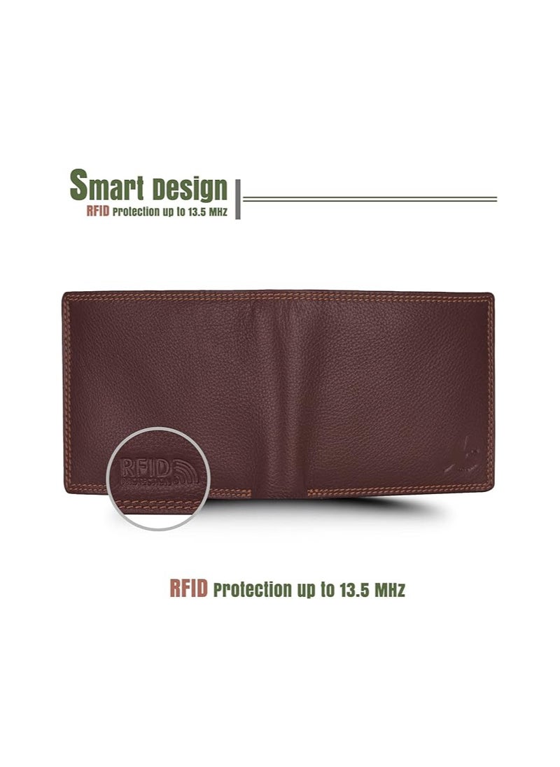 HORNBULL Stella Wallet for Men | Stylist Mens Wallet with RFID Blocking | Wallet Men Brown Genuine Leather | Wallets Men Leather | Gift for Men