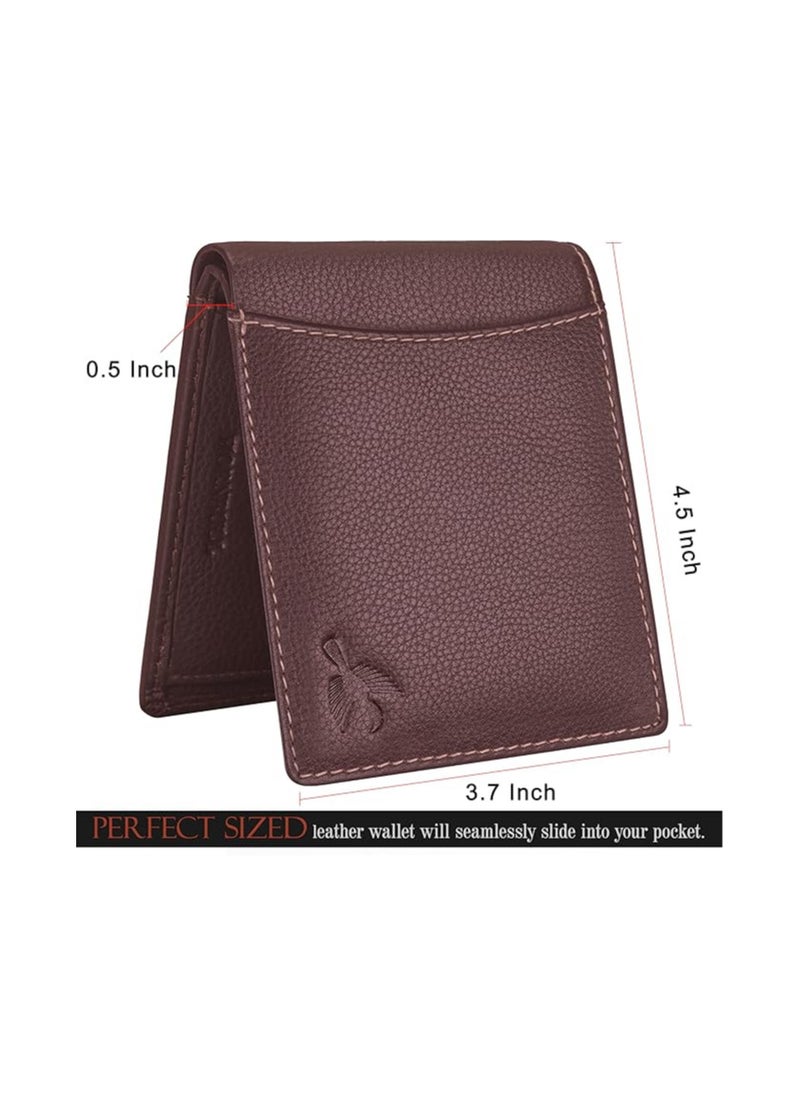 HORNBULL Themes Brown RFID Blocking Leather Wallet for Men | Wallets Men Leather