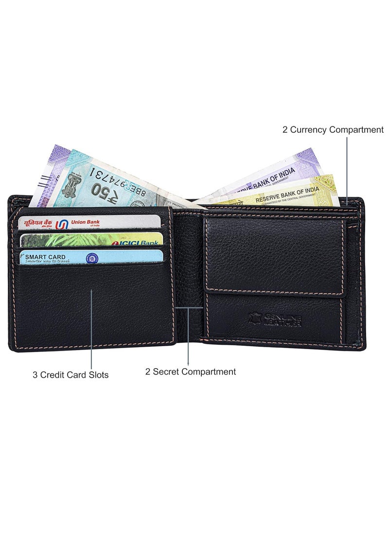 URBAN FOREST Charlie Black Leather Wallet for Men
