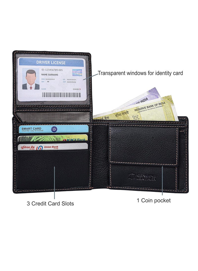 URBAN FOREST Charlie Black Leather Wallet for Men