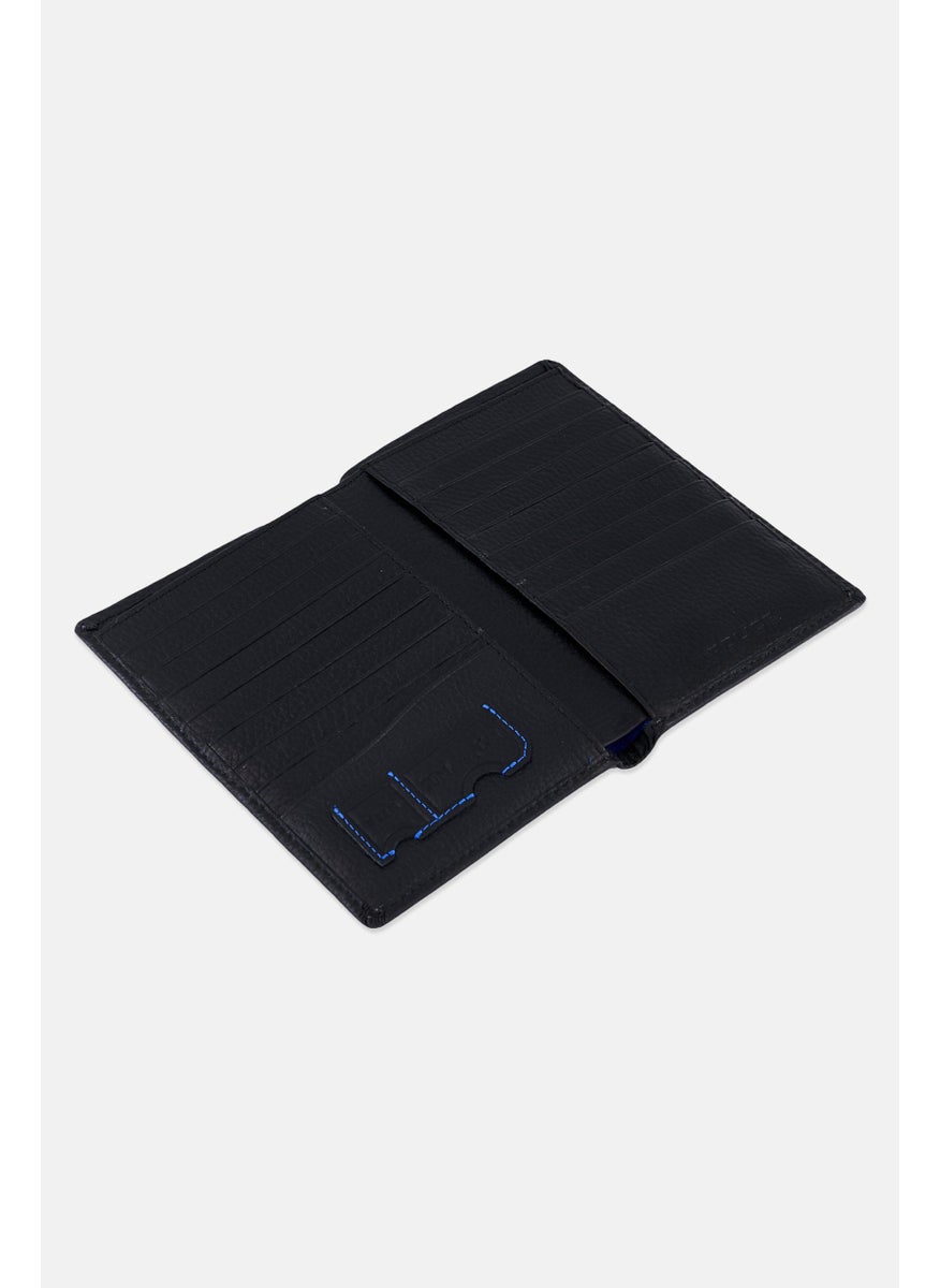 Men Brand Logo Travel Wallet 11 H x 16 L x 1 W cm, Black