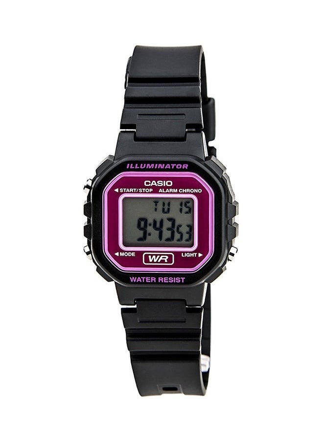 CASIO LA-20WH-4ADF Girls' Resin Digital Quartz Watch, 30mm, Black