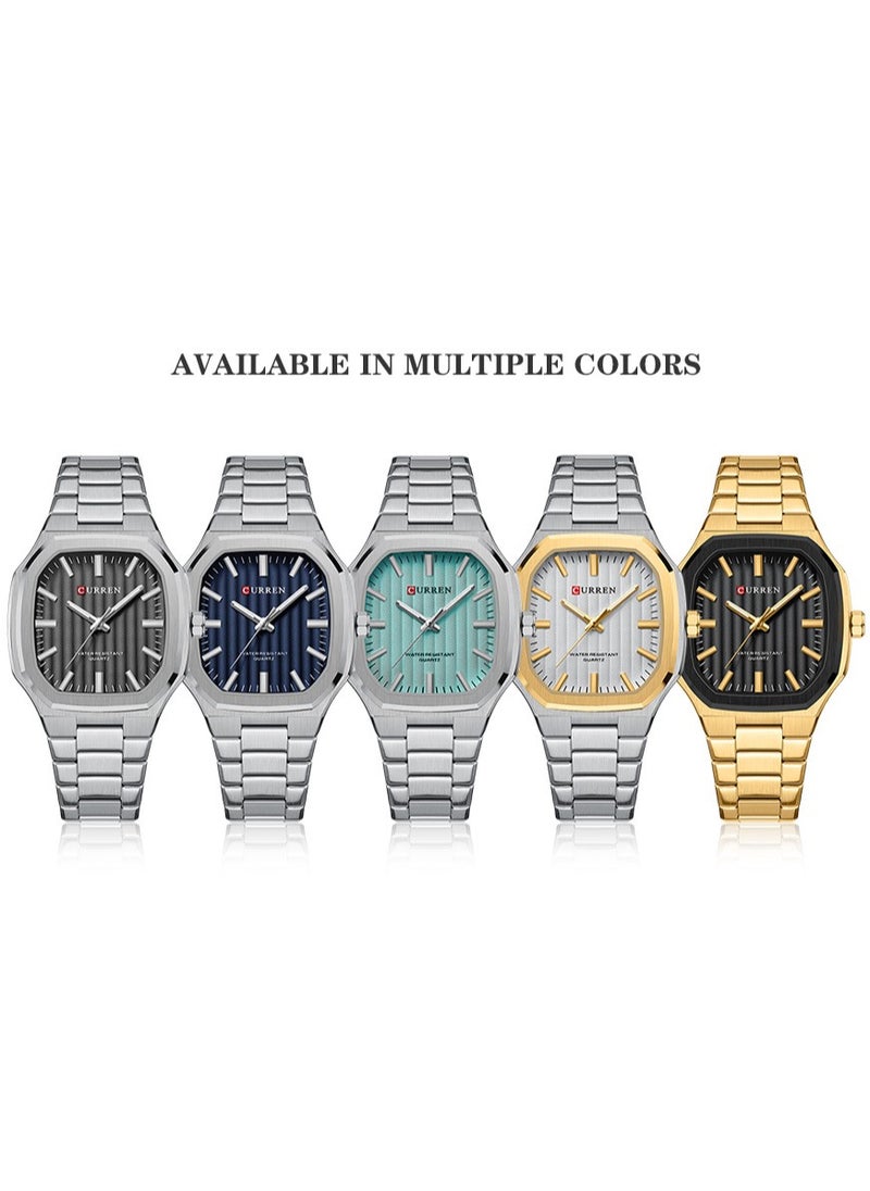 CURREN 8458 Men's Fashion Stainless Steel Quartz Watch – Available in Multiple Colors