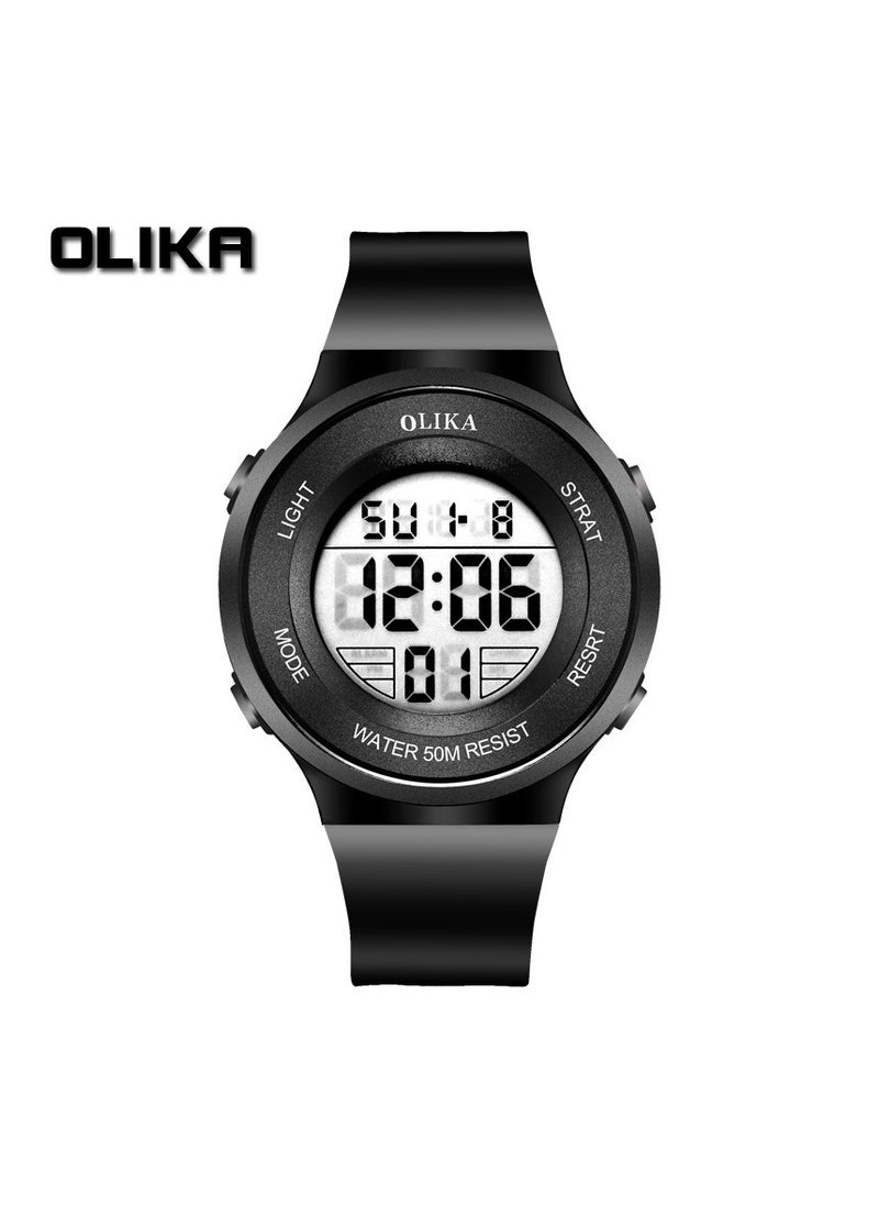 Waterproof Luminous Children's Watch Alarm Clock Running Timing Multi-function Watch Male Primary and Secondary School Students Sports Electronic Watch