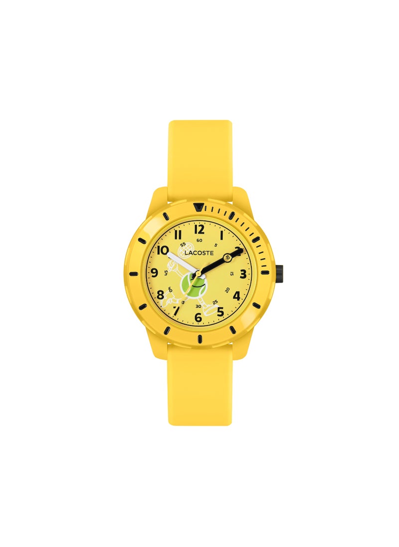 LACOSTE ROUND ANALOG KIDS'S YELLOW CASE WATCH - 2030060