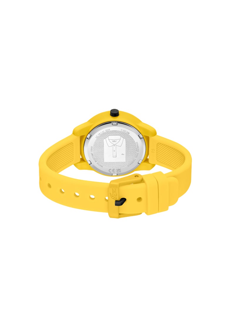 LACOSTE ROUND ANALOG KIDS'S YELLOW CASE WATCH - 2030060