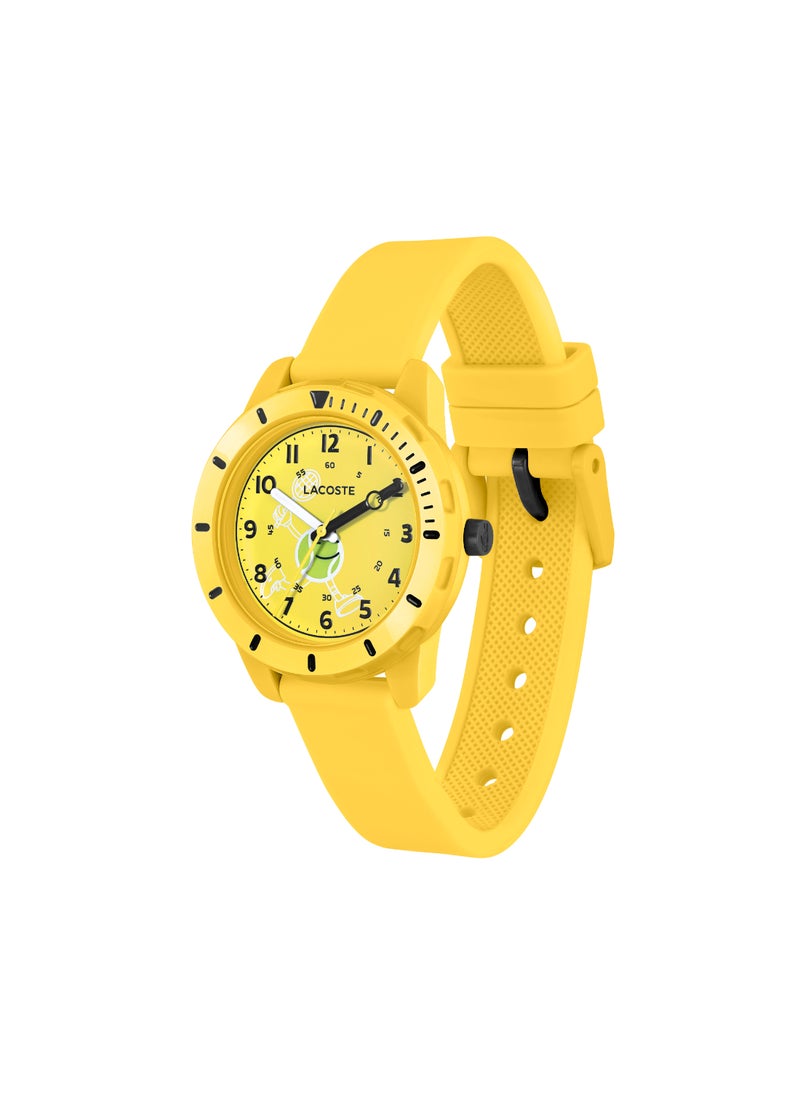 LACOSTE ROUND ANALOG KIDS'S YELLOW CASE WATCH - 2030060