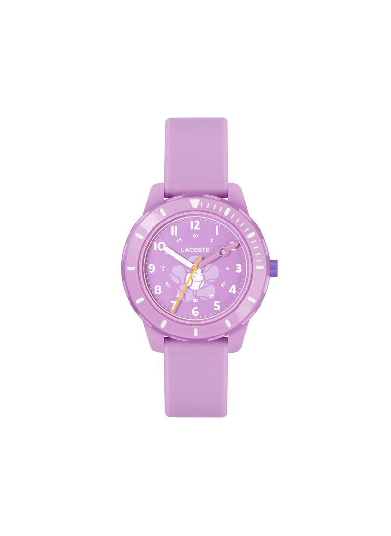 LACOSTE ROUND ANALOG KIDS'S PURPLE CASE WATCH - 2030062