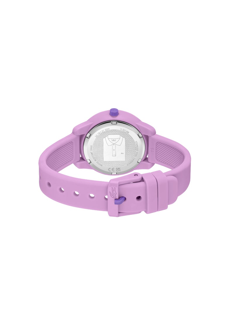 LACOSTE ROUND ANALOG KIDS'S PURPLE CASE WATCH - 2030062