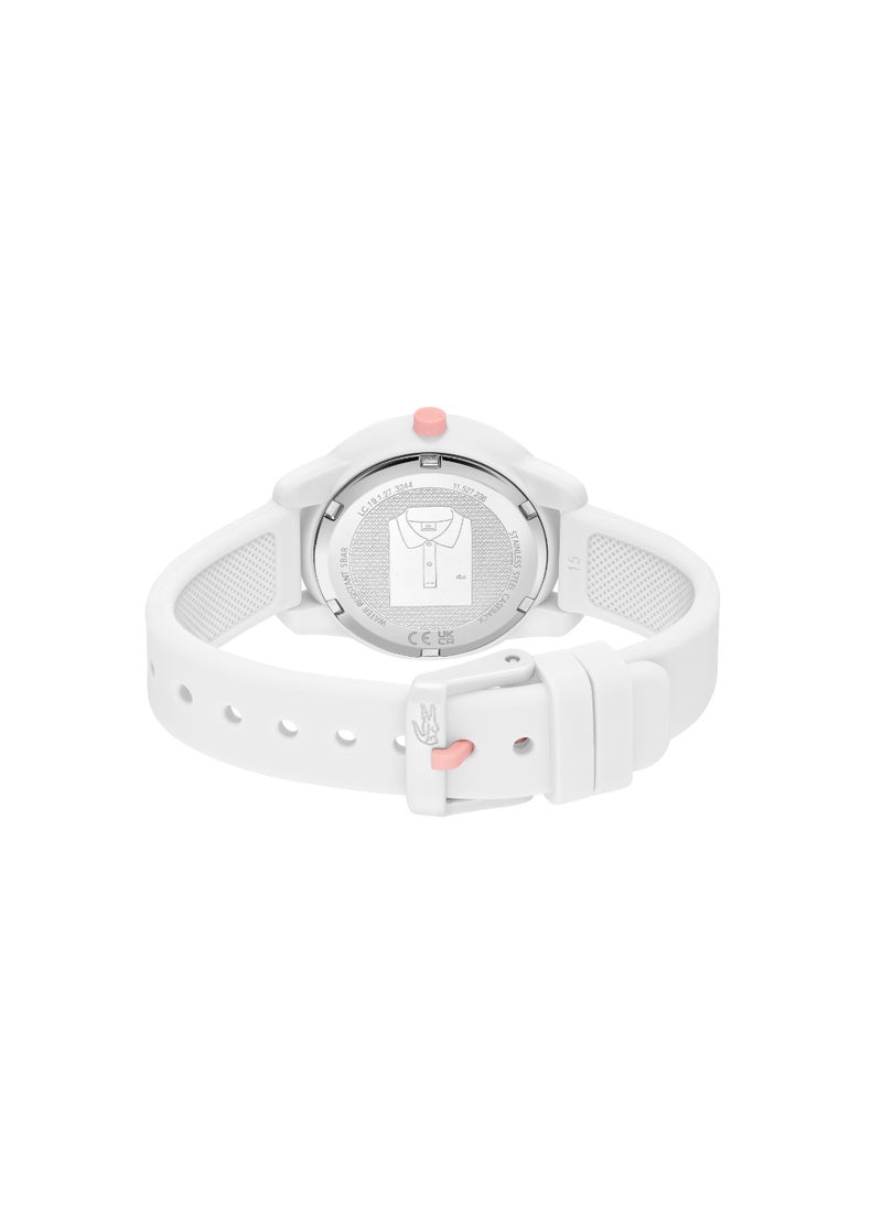 LACOSTE ROUND ANALOG KIDS'S WHITE CASE WATCH - 2030063