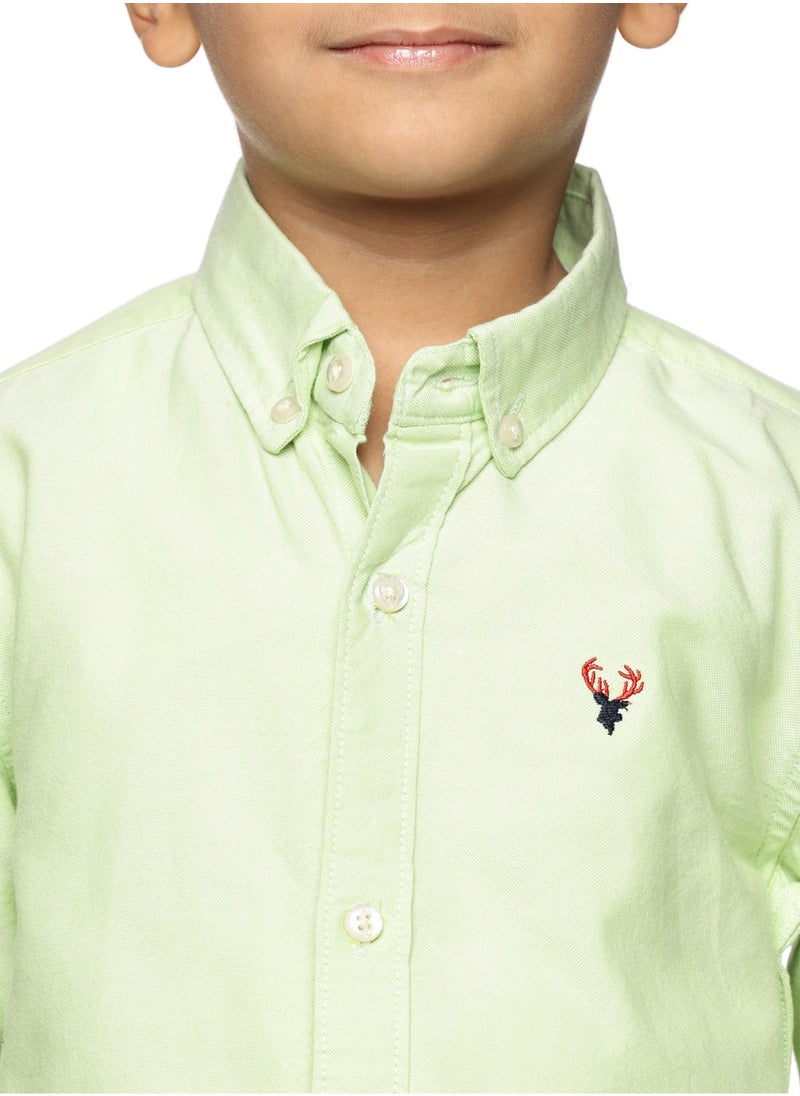 Boys' Long Sleeve Oxford Dress Shirt | Kids Classic Formal Button Down Shirt | Collared Neck Cotton Shirt