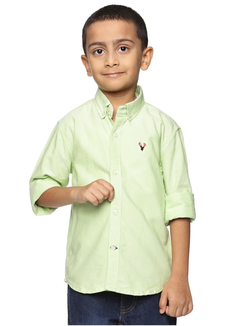 Boys' Long Sleeve Oxford Dress Shirt | Kids Classic Formal Button Down Shirt | Collared Neck Cotton Shirt