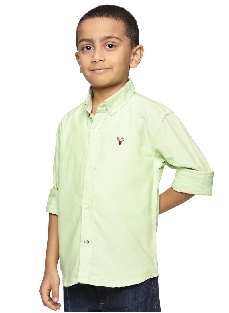 Boys' Long Sleeve Oxford Dress Shirt | Kids Classic Formal Button Down Shirt | Collared Neck Cotton Shirt