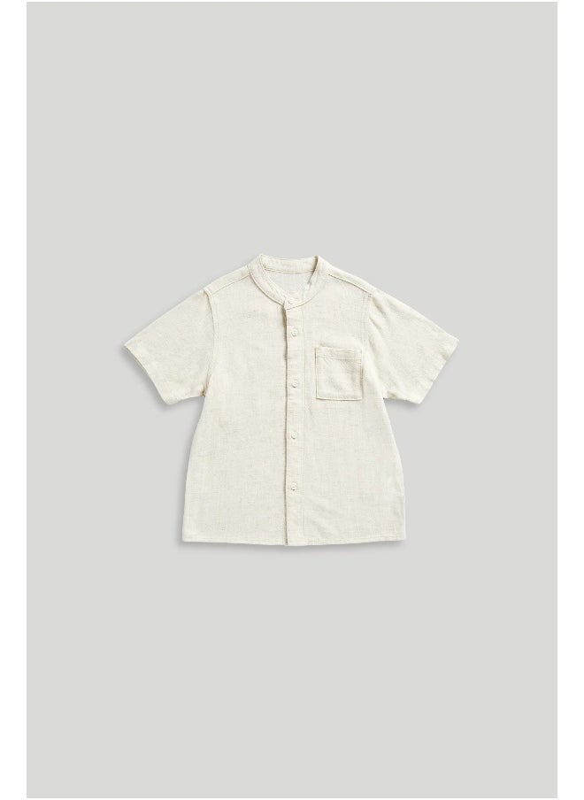 Linen Blend Grandad Shirt