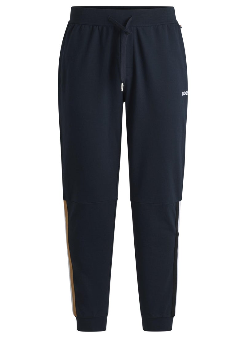 Stretch-cotton tracksuit bottoms with logo print