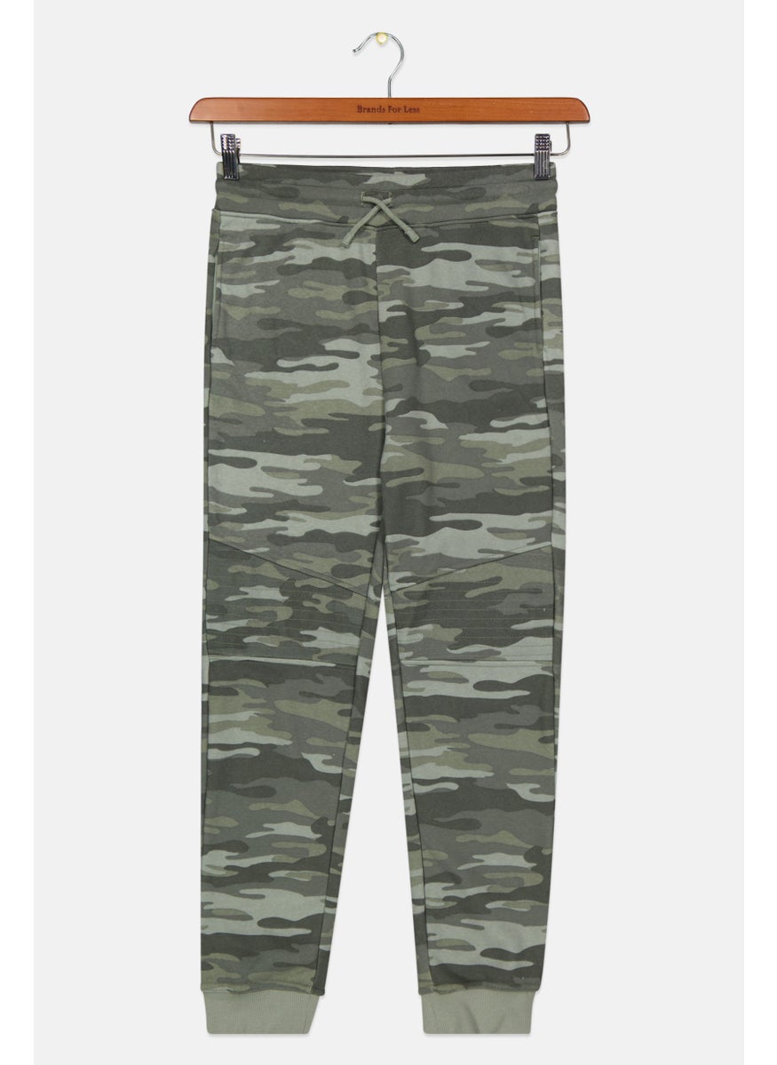 Toddlers Boy Camouflage Pants, Army Green Combo