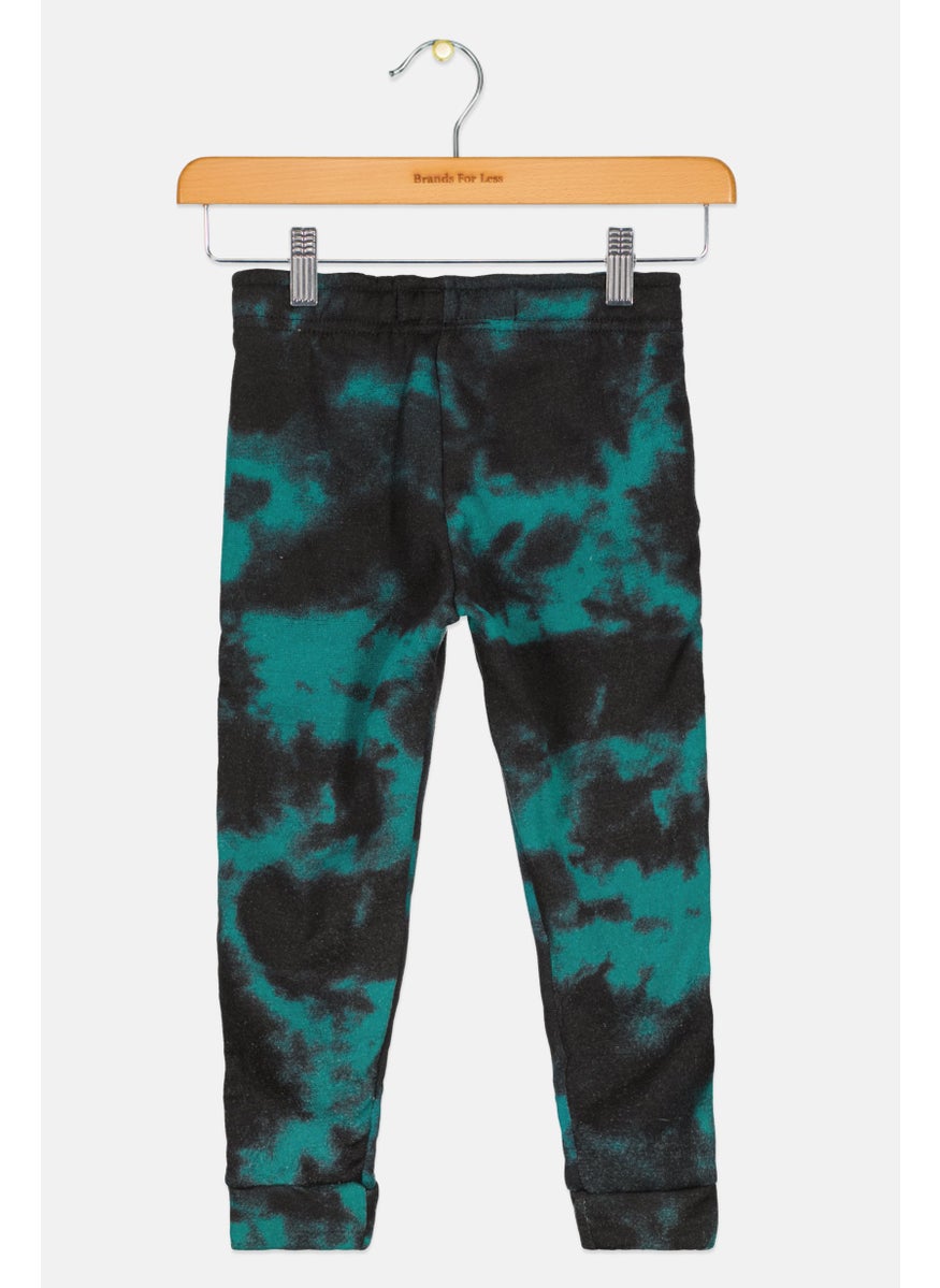 Kids Boy Drawstring Tie Dye Jogger Pants, Black