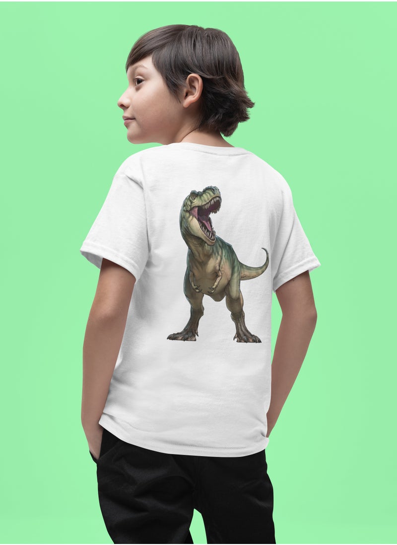 Dinosaur Print T-Shirt for Kids Casual Elegance