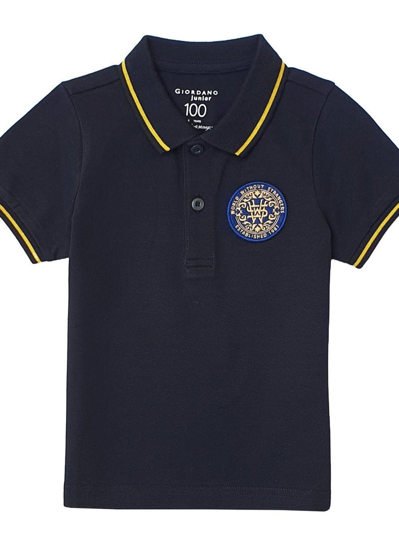 Junior Print Solid Polo