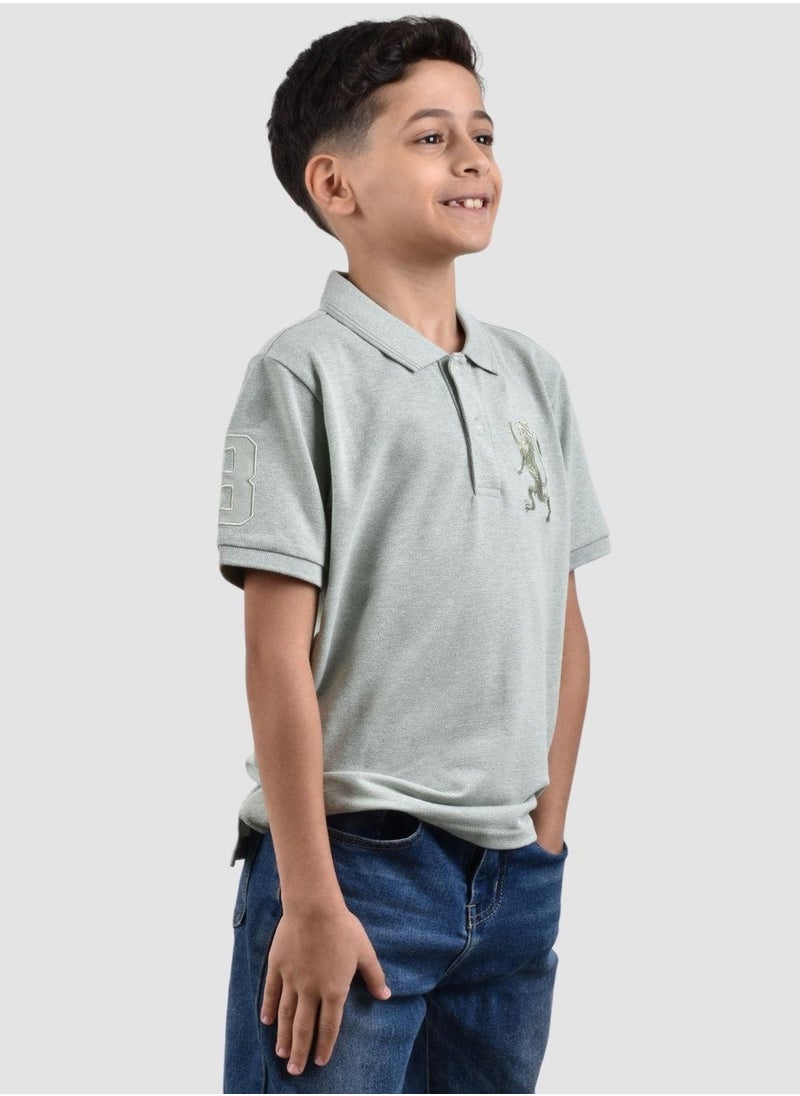 Junior Embroidery Short Sleeve Bold Polo