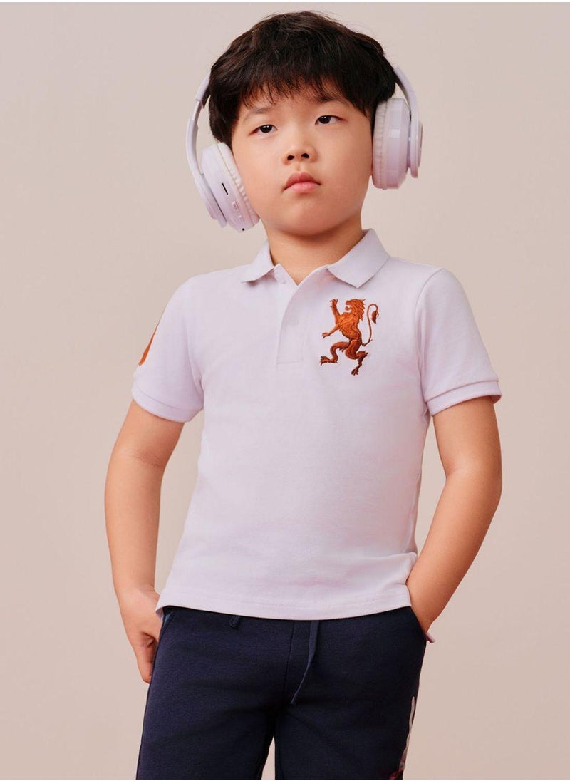 Junior Embroidery Short Sleeve Bold Polo