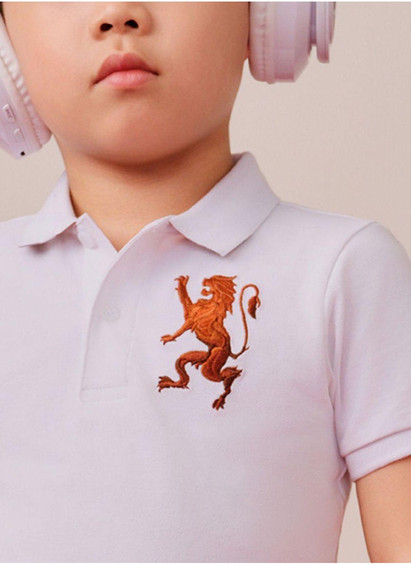 Junior Embroidery Short Sleeve Bold Polo