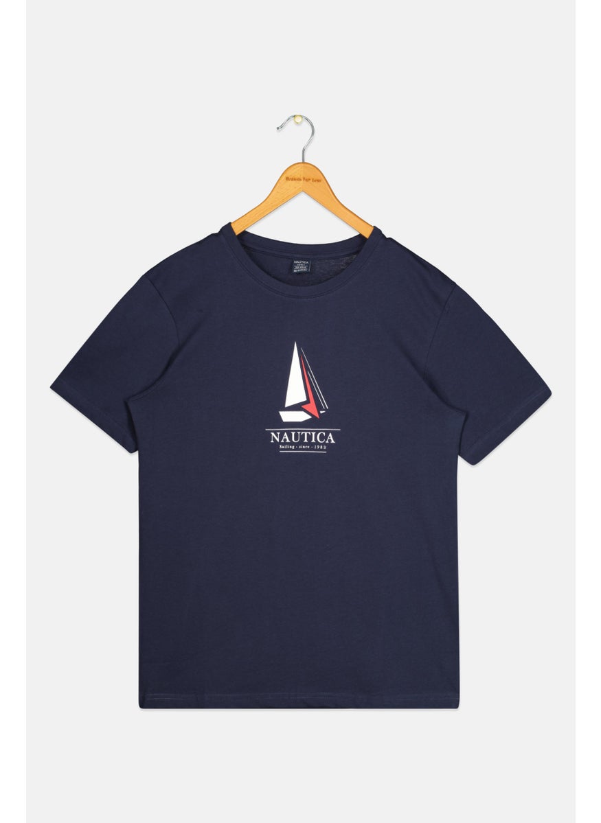 Kids Boy Short Sleeve Graphic Printed T-Shirt, Navy