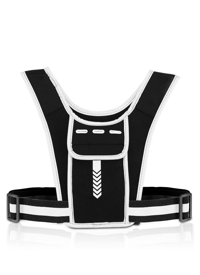 Running Vest Phone Holder for Men  Women, Men  Women's Sports Adjustable Reflective Running Vest Light Weight Phone Holder for Running with Water Bottle Pouch, Accessories Pockets