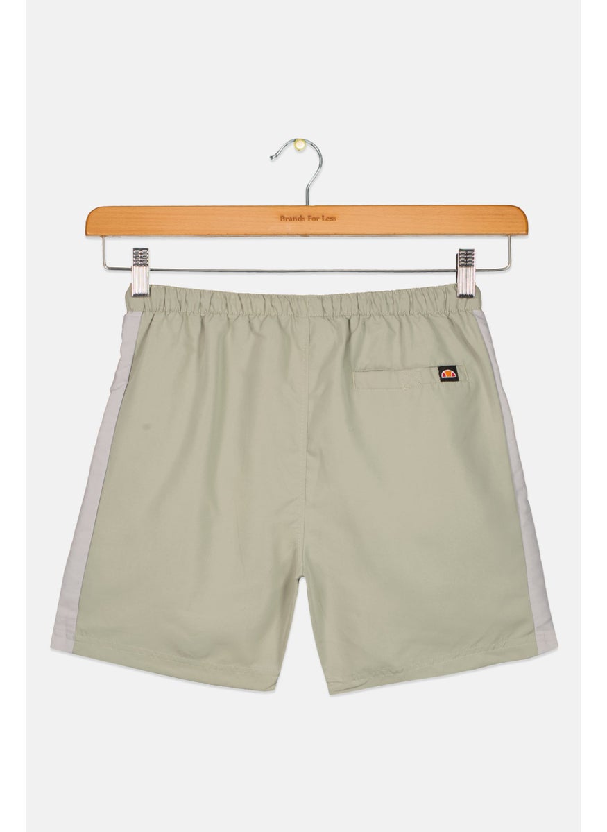 Kids Boy Brand Logo Beachwear Short, Sage Green