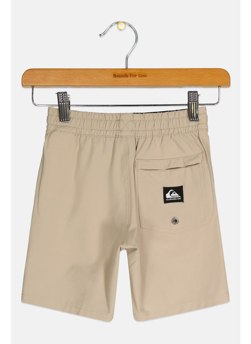 Kids Boy Drawstring Board Shorts, Tan