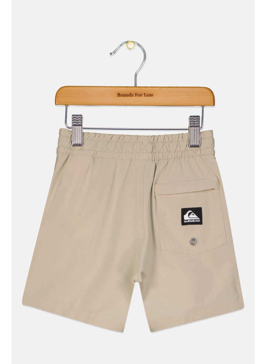 Toddlers Boy Solid Board Short, Beige