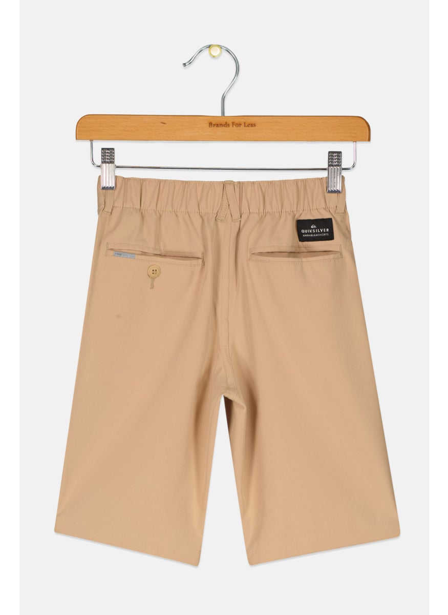 Kids Boy Solid Beachwear Shorts, Tan