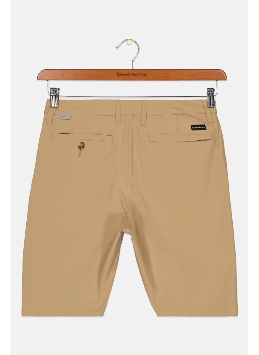 Kids Boy Plain Hybrid Shorts, Tan