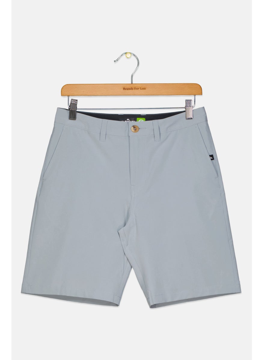 Kids Boy Solid Beachwear Short, Silver