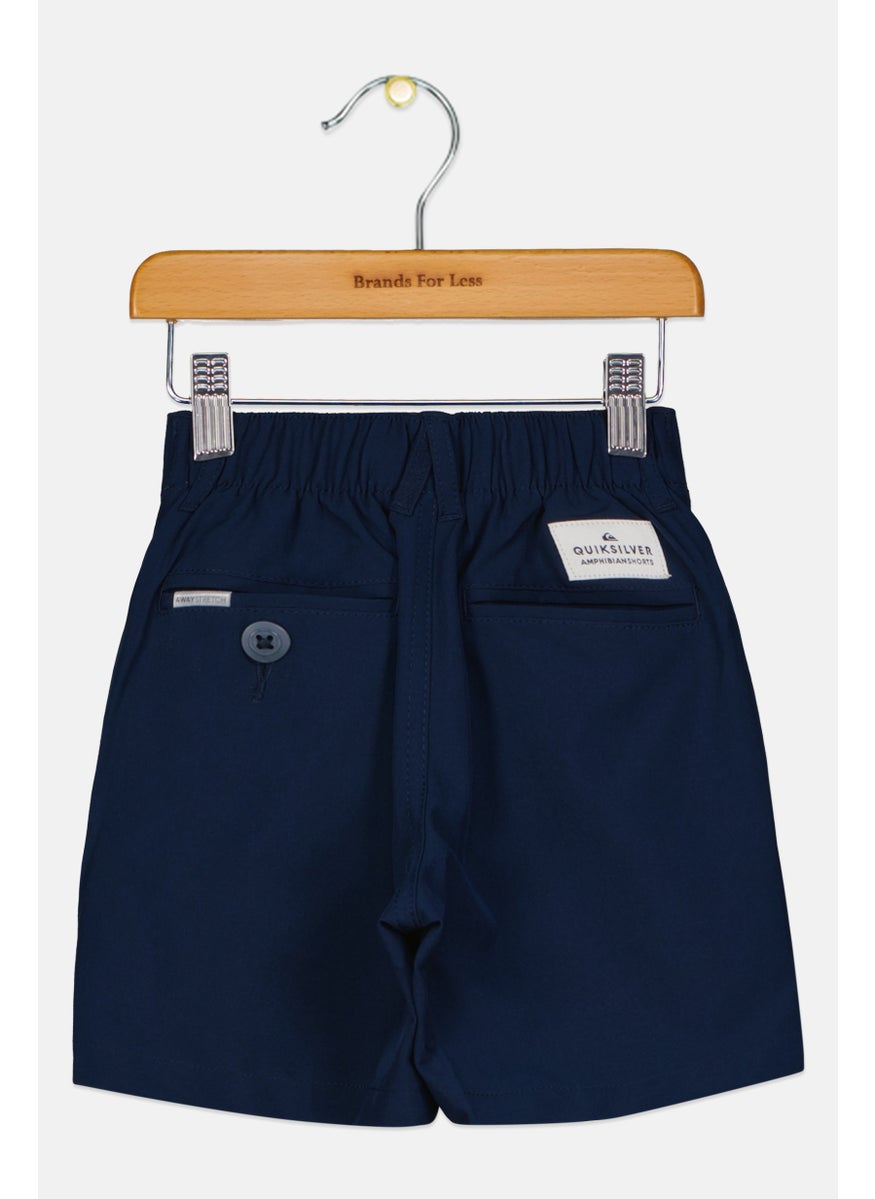 Toddlers Boy Solid Beachwear Short, Navy