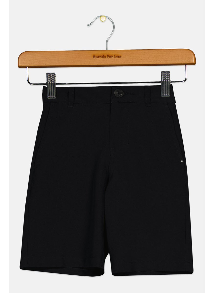 Kids Boy Plain Beachwear Shorts, Black