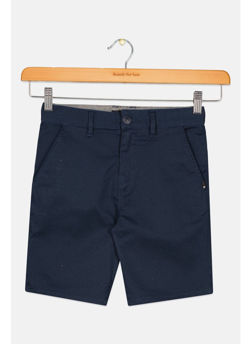 Kids Boy Textured Board Shorts, Navy