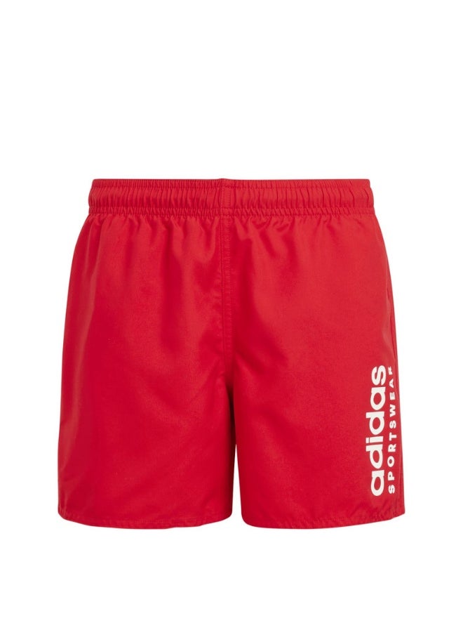 adidas ESS L CLX SHORT Red Swim SWIMWEAR for Boys - 7-8Y