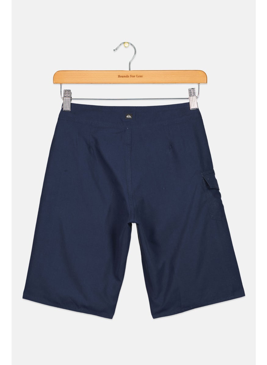 Kids Boy Brand Logo Beachwear Short, Navy