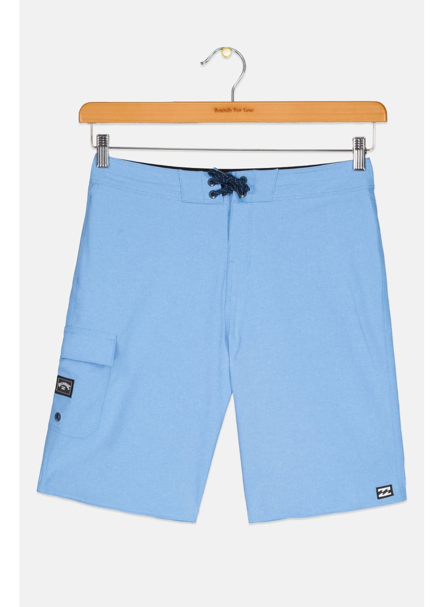 Kids Boy Brand Logo Board Short, Light Blue