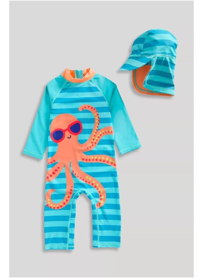 Octopus UPF50+ Sunsafe Suit and Keppi Set