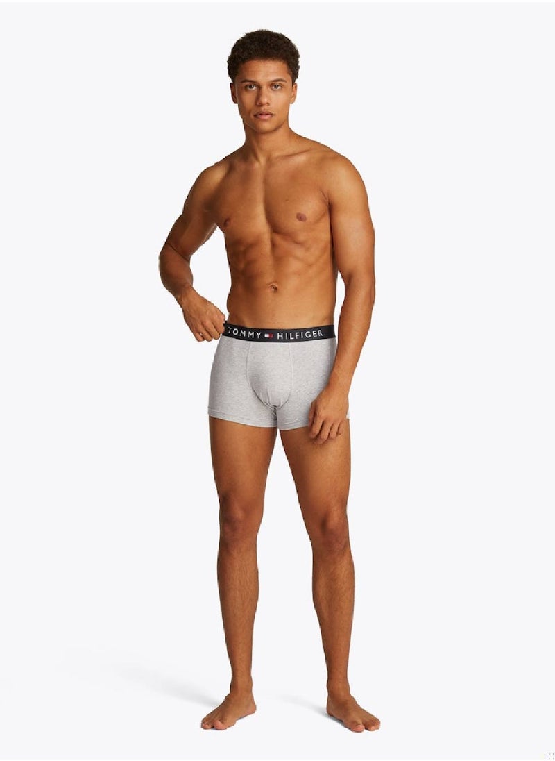 Men's 3-Pack TH Original Logo Waistband Trunks - Cotton, Grey