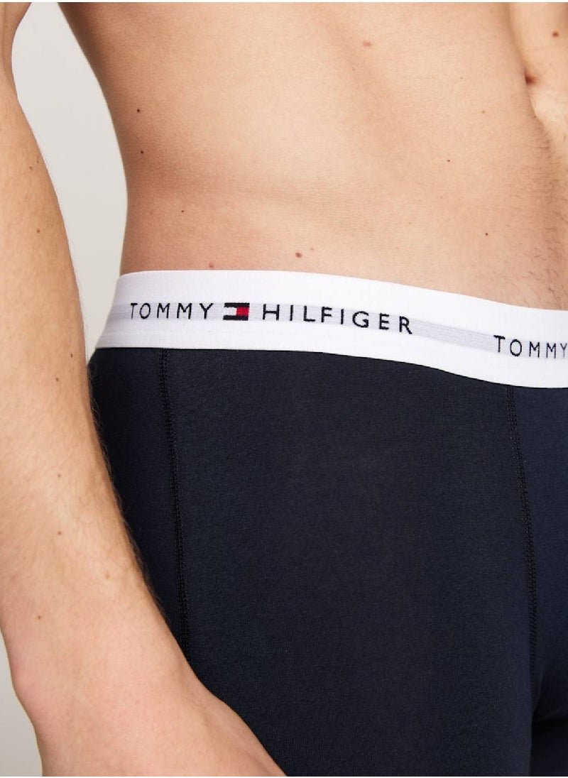 Men's 5-Pack Signature Logo Waistband Trunks - Cotton, Multicolour
