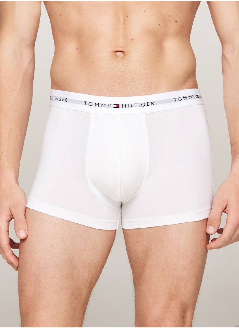 Men's 5-Pack Signature Logo Waistband Trunks - Cotton, Multicolour