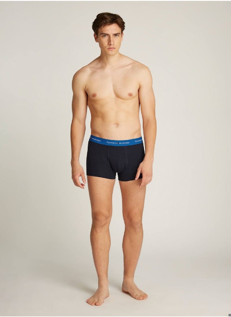Men's 7-Pack Signature Logo Waistband Trunks - Cotton, Multicolour
