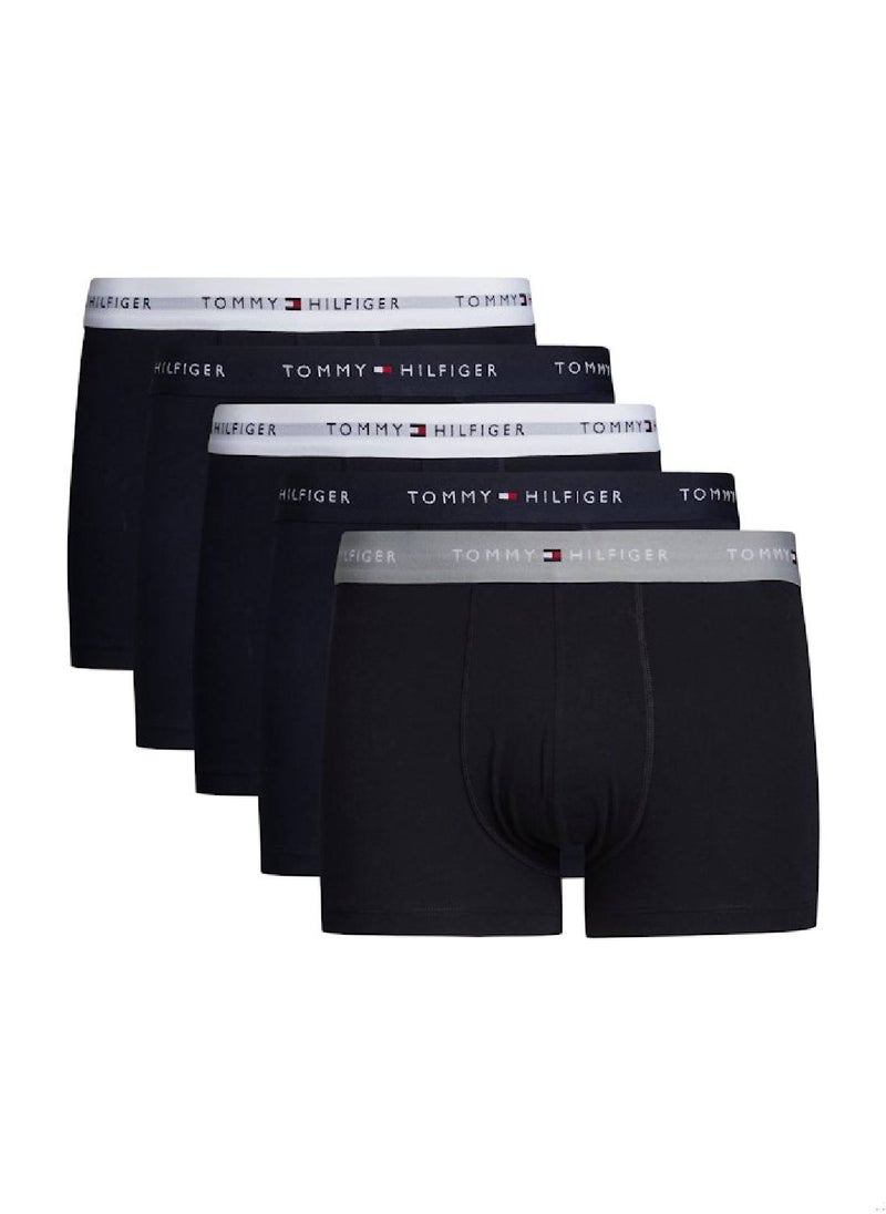 Men's 5-Pack Signature Logo Trunks - Cotton, Multicolour