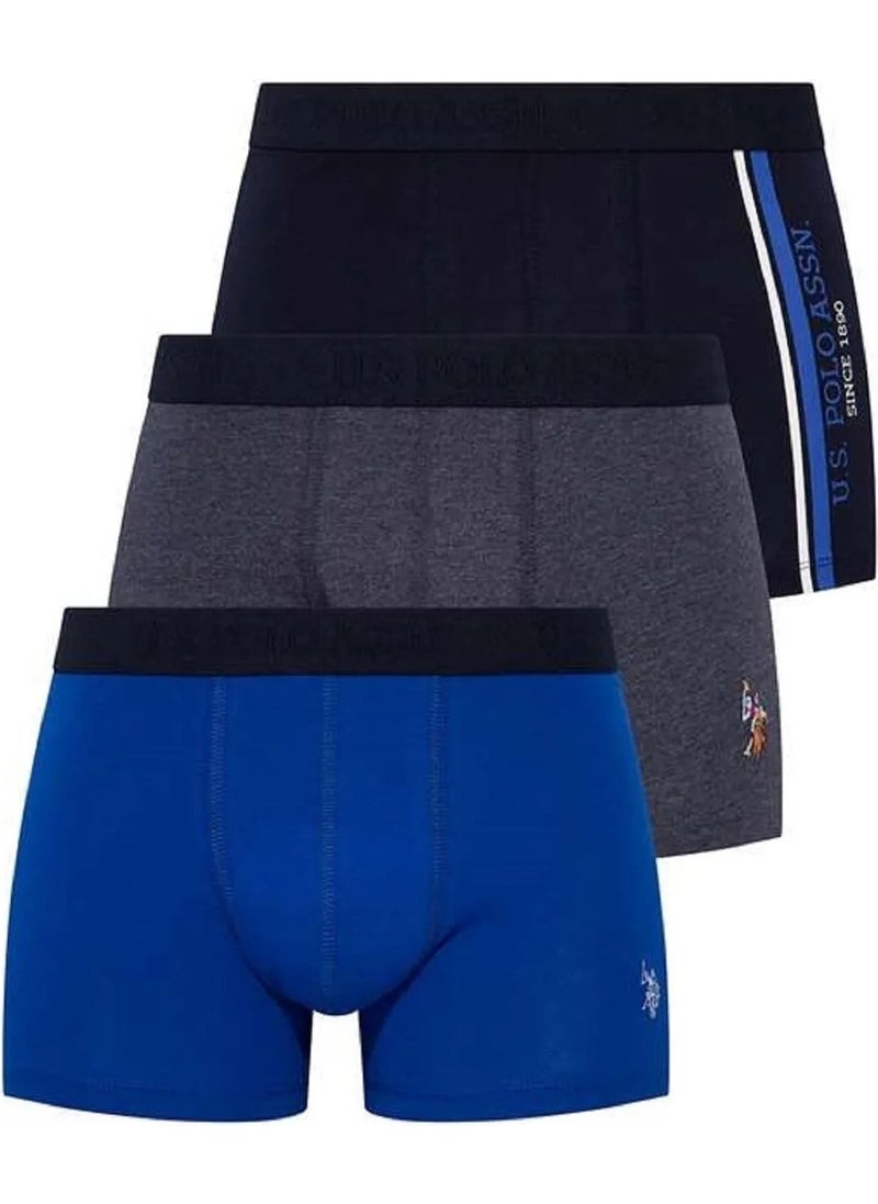 3-Pack Economical Pack Saxe-Navy-Melange Men's Boxer